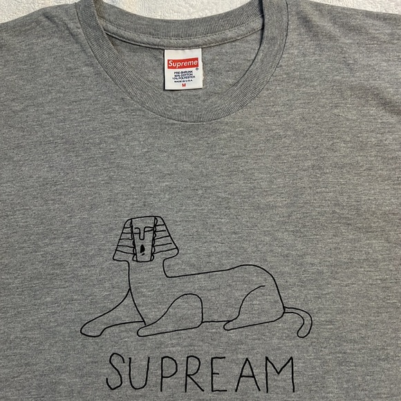 Supreme Mark Gonzales Supream Sphinx T-Shirt in Gray, size M - Picture 4 of 7